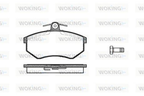 Гальмівні колодки пер. PASSAT B3/B4 /Golf IV 1.8 86-92 (TRW) WOKING P0343.10