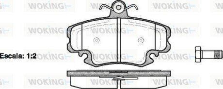 Гальмівні колодки пер. Logan 05-/Megane 96-03/Clio 91-05 WOKING P0413.20