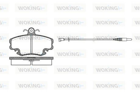 Гальмівні колодки пер. Logan 05-/Megane 96-03/Clio 91-05 (99,9x64,8x18) WOKING P0413.32