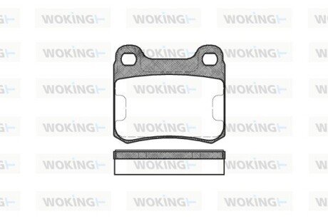 Гальмівні колодки зад. W201 82-93 WOKING P0573.00