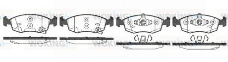 Колодки гальмівні диск. перед. (Remsa) Fiat Panda 12> (P0723.50) WOKING P072350 (фото 1)