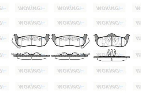 Колодки гальмівні диск. задн. (Remsa) Jeep Commander 3.0 05-10,Jeep Commander 3.7 05-10 (P10063.10) WOKING P1006310