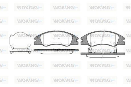 Колодки гальмівні диск. перед. (Remsa) Kia Cerato 04>08 (P10343.02) WOKING P1034302