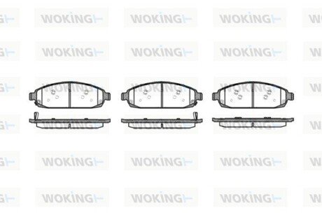 Колодки гальмівні диск. перед. (Remsa) Jeep Grand Cherokee 05>10 (P10733.02) WOKING P1073302