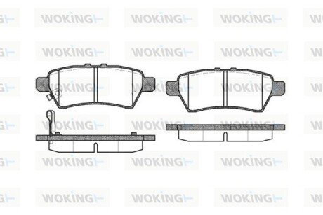 Колодки гальмівні диск. задн. (Remsa) Nissan Navarra Pathfinder 05> (P10883.01) WOKING P1088301