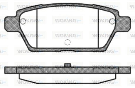 Колодки гальмівні диск. задн. (Remsa) Mazda 6 I (P10953.10) WOKING P1095310