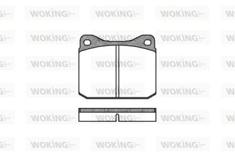 Гальмівні колодки перед. LT 28 -96 WOKING P1103.00