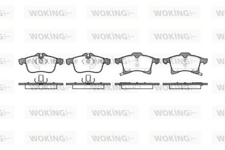 Колодки гальмівні диск. перед. (Remsa) Opel Astra H / Zafira A B / Corsa C D E / Combo / Meriva A B (P11363.02) WOKING P1136302