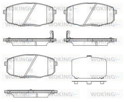 Колодки гальмівні диск. перед. (Remsa) Hyundai Elantra 1.6 10-,Hyundai I30 1.4 07-11 (P11383.12) WOKING P1138312