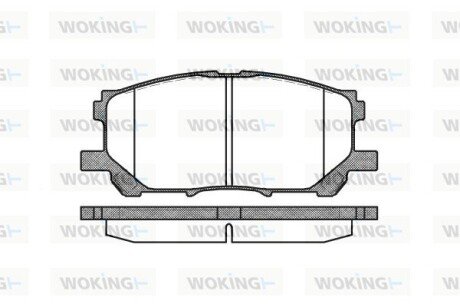 Колодки гальмівні диск. перед. (Remsa) Lexus RX300-330-350 03>08, 08>15 (P11393.00) WOKING P1139300 (фото 1)