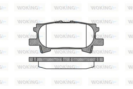 Колодки гальмівні диск. задн. (Remsa) Lexus RX 300-330-350 03>08 Sumitomo ver. WOKING P11403.00