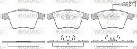 Гальмівні колодки пер. T5 03- (R16) WOKING P11453.11