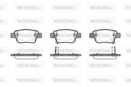 Колодки гальмівні диск. задн. (Remsa) Toyota Avensis 03>08, Previa 05>, Alphard 08>14 (P11473.02) WOKING P1147302