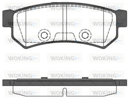 Колодки гальмівні диск. задн. (Remsa) Chevrolet Lacetti 05> (P11483.10) WOKING P1148310