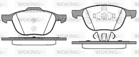 Колодки гальмівні диск. перед. (Remsa) Ford C-max ii 1.0 10-,Ford C-max ii 1.6 10- (P11823.30) WOKING P1182330