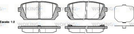 Колодки гальмівні диск. задн. (Remsa) Hyundai ix35, Kia Carens III (P12033.02) WOKING P1203302