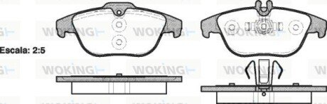 Колодки гальмівні диск. задн. (Remsa) MB C204 (11-) (P12053.00) WOKING P1205300