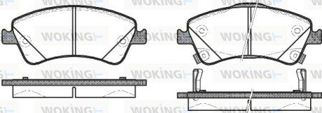 Колодки гальмівні диск. перед. (Remsa) Toyota Corolla Auris 06> 12> / Avensis 08>18 (P12413.02) WOKING P1241302