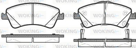 Колодки гальмівні диск. перед. (Remsa) Toyota Avensis III 08>18 (P12413.12) WOKING P1241312