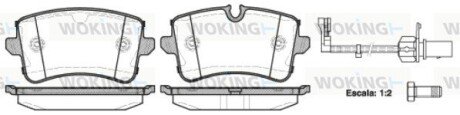 Гальмівні колодки зад. Audi A6 10- (TRW) WOKING P12433.10