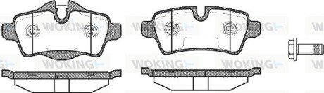 Колодки гальмівні диск. задн. (Remsa) Mini Cooper, One, Clubman 08> (P12443.00) WOKING P1244300 (фото 1)