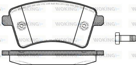 Гальмівні колодки пер. Kangoo 08- (R15/R16) WOKING P12513.00