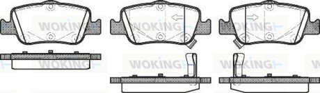 Колодки гальмівні диск. задн. (Remsa) Toyota Corolla Auris 06> 13> / Hyundai i30 15> (P12563.02) WOKING P1256302