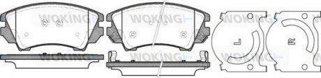 Колодки гальмівні диск. перед. (Remsa) Opel Insignia A Astra J Zafita Tourer C / Malibu 12> (P12753.12) WOKING P1275312