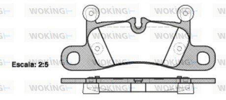 Колодки гальмівні диск. задн. (Remsa) Porsche Cayenne (10-), VW Touareg (10-) (P12793.10) WOKING P1279310 (фото 1)