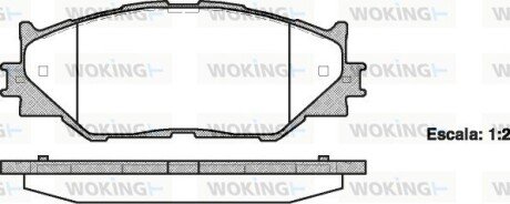 Колодки гальмівні диск. перед. (Remsa) Lexus IS 05> 13> (P13013.00) WOKING P1301300 (фото 1)