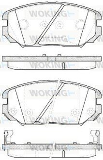 Колодки гальмівні диск. перед. (Remsa) Hyundai Tucson 2.0 04-10,Hyundai Tucson 2.7 04-10 (P13043.12) WOKING P1304312