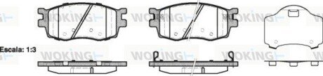 Колодки гальмівні диск. перед. (Remsa) Hyundai Accent Rio 05>10 / i20 08>15 (P13083.02) WOKING P1308302