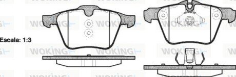 Колодки тормозные диск. перед. (Remsa) Ford Mondeo IV 2,5i Volvo S60 S80 (WOKING P1317300