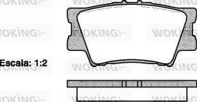 Колодки гальмівні диск. задн. (Remsa) Lexus Es (acv40_, gsv40_) 3.5 06-12,Lexus Es (asv60_ (P13313.00) WOKING P1331300