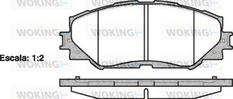 Колодки гальмівні диск. перед. (Remsa) Toyota Corolla Auris 06> 13> / Rav4 05> 12> (P13323.00) WOKING P1332300 (фото 1)