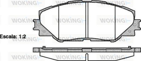 Гальмівні колодки пер. RAV 4 05-18/AURIS 07-12 (SUMITOMO) WOKING P1334300