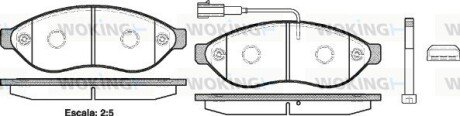 Колодки гальмівні диск. перед. (Remsa) Citroen Jumper 2.2 06-,Citroen Jumper 3.0 06- (P13373.01) WOKING P1337301