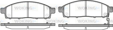 Гальмівні колодки пер. Mitsubishi L200 05-15 (tokico) WOKING P1342301