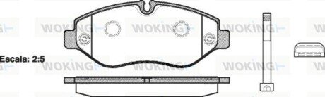 Колодки гальмівні диск. перед. (Remsa) Iveco Daily 01>, 06>, 11>, 14> (P13453.10) WOKING P1345310 (фото 1)