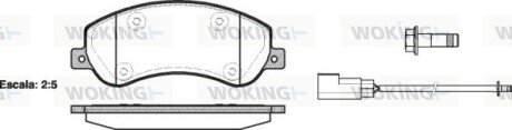 Колодки гальмівні диск. перед. (Remsa) Ford Tourneo connect 1.8 02-13,Ford Transit 2.2 06-14 (P13503.02) WOKING P1350302 (фото 1)