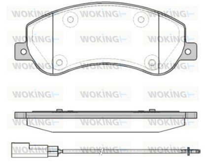 Колодки гальмівні диск. перед. (Remsa) Ford Tranzit 06>14 Bosch ver. (P13503.11) WOKING P1350311