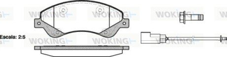 Колодки гальмівні диск. перед. (Remsa) Ford Tourneo connect 1.8 02-13,Ford Transit 2.2 06-14 (P13513.02) WOKING P1351302