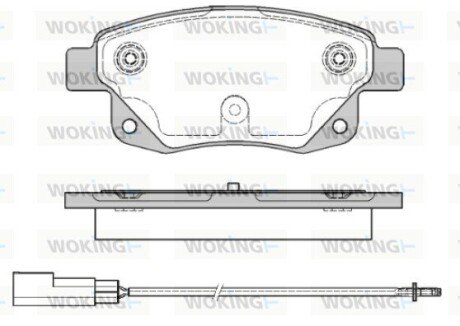 Колодки гальмівні диск. задн. (Remsa) Ford Tourneo connect 1.8 02-13,Ford Transit 2.2 06-14 (P13523.01) WOKING P1352301