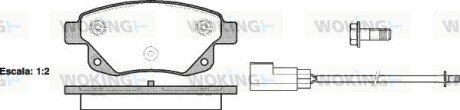 Колодки гальмівні диск. задн. (Remsa) Ford Tourneo connect 1.8 02-13,Ford Transit 2.2 06-14 (P13523.02) WOKING P1352302 (фото 1)