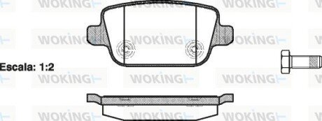 Гальмівні колодки зад. Kuga 08-/Mondeo 07- (TRW) WOKING P13563.00