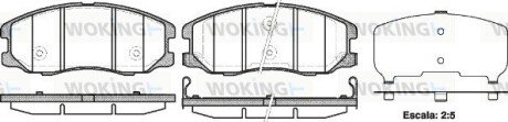 Гальмівні колодки пер. Chevrolet Captiva 06- (akebono) WOKING P13613.12