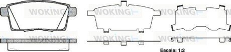 Гальмівні колодки зад. Mazda CX-7/CX-9 07- WOKING P1368300