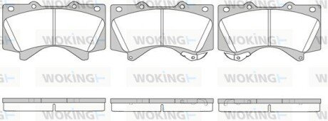 Колодки гальмівні диск. перед. (Remsa) Toyota LC200 LC150, Lexus LX570 GX460 (P13713.02) WOKING P1371302