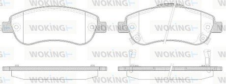 Колодки гальмівні диск. перед. (Remsa) Honda Cr-v iii 2.0 06-,Honda Cr-v iii 2.2 06- (P13893.02) WOKING P1389302