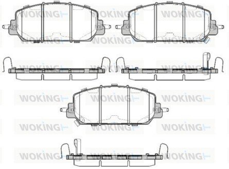 Колодки гальмівні диск. перед. (Remsa) Honda CR-V 2,4i 17> (P14083.22) WOKING P1408322